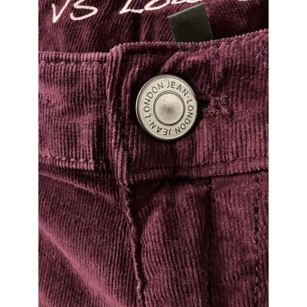 London Jeans Magenta Corduroy Pants Size 10 Tall - Picture 2 of 7